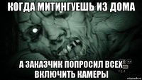 когда митингуешь из дома а заказчик попросил всех включить камеры