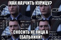 как научить курицу? сносить не яйца а ебальники!