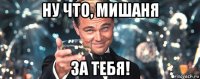 ну что, мишаня за тебя!