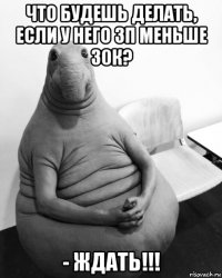 что будешь делать, если у него зп меньше 30к? - ждать!!!