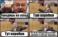 Заходишь на склад Там коробки Тут коробки А в углу склада Витька ждёт премию и смотрит фильмы