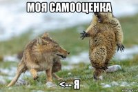 моя самооценка <-- я