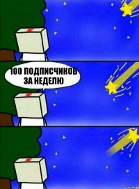 100 подписчиков за неделю