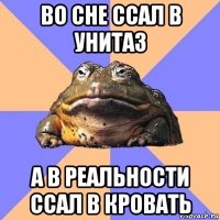 во сне ссал в унитаз а в реальности ссал в кровать