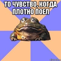 то чувство, когда плотно поел 