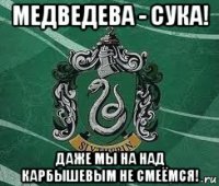 медведева - сука! даже мы на над карбышевым не смеёмся!