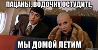 пацаны, водочку остудите, мы домой летим