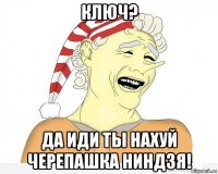 ключ? да иди ты нахуй черепашка ниндзя!