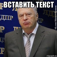 вставить текст 