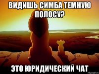 видишь симба темную полосу? это юридический чат