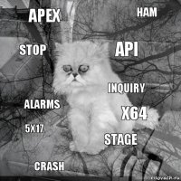 apex x64 api crash alarms ham stage stop 5x17 inquiry