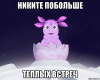 никите побольше теплых встреч