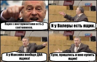 Ящик с инструментами есть у сантехников. И у Валеры есть ящик. А у Максима вообще ДВА ящика! Хуле, пришлось и мне купить ящик!