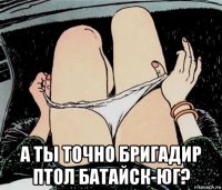  а ты точно бригадир птол батайск-юг?