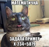 математичка задала пример x-234=5879