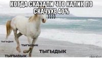 когда сказали что калик по скачухе 40% 