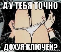 а у тебя точно дохуя ключей?