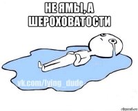 не ямы, а шероховатости 