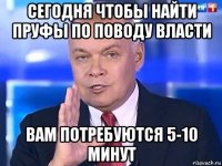 сегодня чтобы найти пруфы по поводу власти вам потребуются 5-10 минут