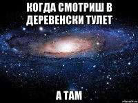 когда смотриш в деревенски тулет а там