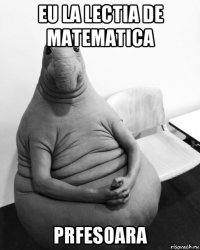 eu la lectia de matematica prfesoara