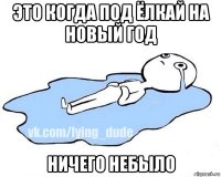 это когда под ёлкай на новый год ничего небыло