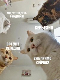 Аня, у тебя день рождения! Серьезно Вот уже сегодня Уже прямо сейчас!