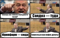 знаешь как тяжело передавать таски? Сандоз — туда Юрияфарм — сюда Запутаться как нефиг делать!