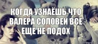 когда узнаёшь что валера соловей всё ещё не подох