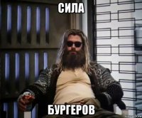 сила бургеров