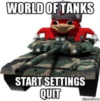 world of tanks start settings quit