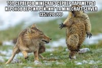 топ серверов minecraft сервер параметры игроков версия рейтинг 1 a minecraft server 1357/20 ??? 