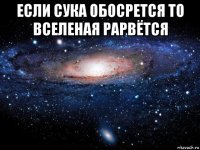 если сука обосрется то вселеная рарвётся 