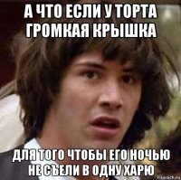 а что если у торта громкая крышка для того чтобы его ночью не съели в одну харю