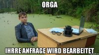 orga ihrre anfrage wird bearbeitet