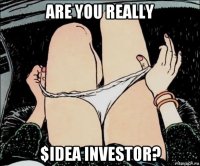 are you really $idea investor?