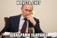 и пусть снег швабрами убирают