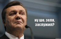  ну шо, зеля, заслужил?