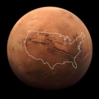 Создать мем Mars - Valles Marineris