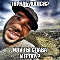 ты набухался? или ты слава мерлоу?