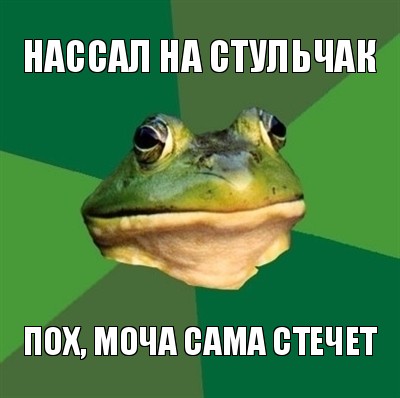 нассал на стульчак пох, моча сама стечет