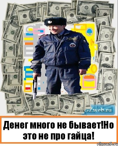 Денег много не бывает!Но это не про гайца!