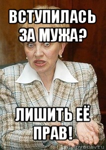 вступилась за мужа? лишить её прав!, Мем Судья Егорова