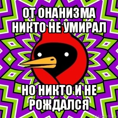 от онанизма никто не умирал но никто и не рождался, Мем Омская птица