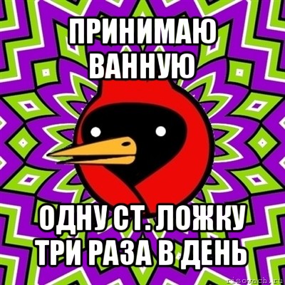 принимаю ванную одну ст. ложку три раза в день, Мем Омская птица