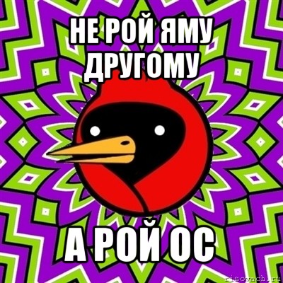 не рой яму другому а рой ос, Мем Омская птица