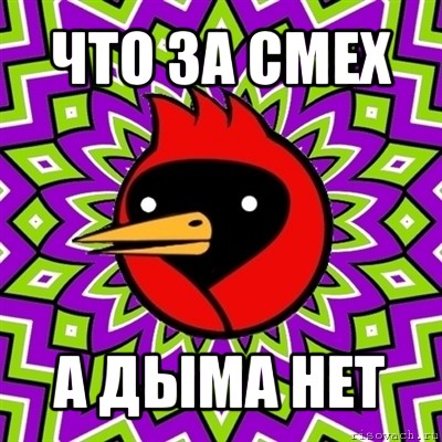 что за смех а дыма нет, Мем Омская птица