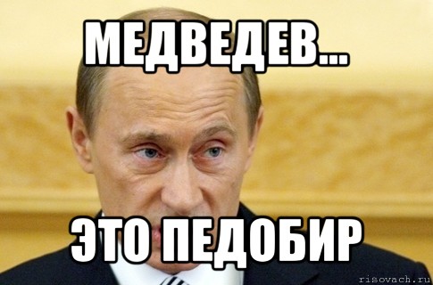 медведев... это педобир, Мем путин