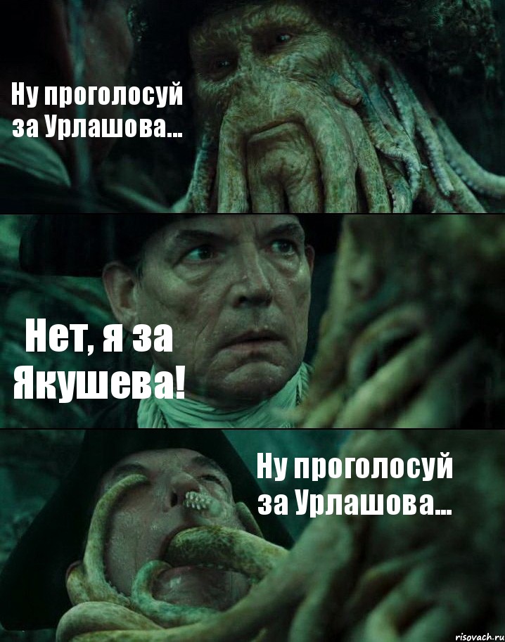 Ну проголосуй за Урлашова... Нет, я за Якушева! Ну проголосуй за Урлашова..., Комикс Пираты Карибского моря