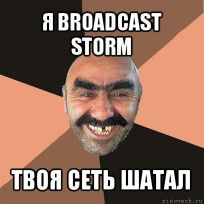 я broadcast storm твоя сеть шатал, Мем Я твой дом труба шатал